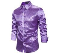 Camisa Hombre Camisa Hombre Manga Larga Camisas Blancas Morada Shirt Amarilla De Vestir Leopardo Conjunto Camiseta Dorada Hortera Rockabilly Camisolas Homem Tallas Grandes Algodón Ropa Elegante Rosa