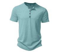 Camisa Hombre Lino Camiseta Hombre Proteccion Solar Informales para Color Puro Básica Cómoda Verano Parte Superior Manga Corta Talle Botón Uso Diario Mezcla Transpirable True Classic T-Shirt Running
