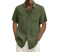 Camisa Hombre Manga Corta Camisa De Lino Hombre Ropa Verano Elastica Camisetas Basicas Chaqueta Vaquera Camiseta Verde Chaquetas Americanas Rosa Camisas Hawaianas Militar Americana Casual Estampada