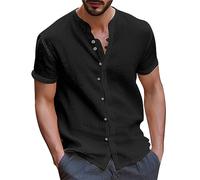 Camisa Hombre Manga Corta Camisas Lino Hombre Medieval Ropa De Verano Negra Chaquetas Americanas Hawaianas Verde Larga Chaqueta Americana Casual Guayaberas Camiseta Boda Traje Rockabilly 5XL