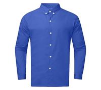 Camisa Hombre Manga Larga Poliéster - Camisa Hombre Cuello Rabattu Camisa Cardigan con Botón Camisa Color Sólido Casual Tops Deportivos Transpirable Tops Chic Blusa Golf Tops Tops, Bu1, L