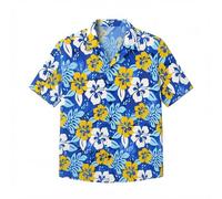 Camisa Hombre Slim Fit, Camisas de Hombre,de Manga Corta Tejido Ligero Transpirable Botones Uso Diario Atuendo Informal Verano de Semana Comodidad Estilo