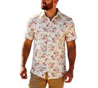 Camisa Hombre Slim Fit, Camisas de Hombre,Informal de Manga Corta con diseño Estampado Ideal para Uso Diario en Temporada de Verano
