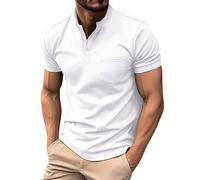 Camisa Hombre Slim Fit, Camisas Hombre Casual,Casual de Manga Corta con Diseño de Solapa y Botones - Prenda Superior de Vestir Diario con Estilo y Confort