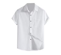 Camisa Hombre Slim Fit, Camisas Hombre Casual,Hawaiana Estampados Tropicales Verano Manga Corta Bolsillo Superior Confección Ligera Algodón Comodidad Casual
