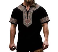 Camisa Hombre Slim Fit Camiseta Hombre Hawaiana Documentos Históricos Impresos con Ilustraciones sobre La Mitología Nórdica Medieval Camisas Polo Deportes Primavera