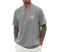 Camisa Hombre Tecnica Camisetas Hombre Transpirable Parte Superior Porte Informal Cuello Redondo Manga Raglán Transpirable Corte Cómodo Uso Diario True Classic T-Shirt Running