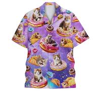 Camisa Hombre Verano,Chemises décontractées d'extérieur Avec Motif imprimé Coupe Ample pour été Idéal pour Shorts Entretien facile Lavable en Machine Tissu Élégant et Confortable pour Usage quotidien