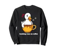Camisa Honking Runs On Coffee Goose, Divertida Amante del café Sudadera
