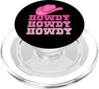 Camisa Howdy Rosa para niña Cowgirl Western Country Rodeo PopSockets PopGrip para MagSafe
