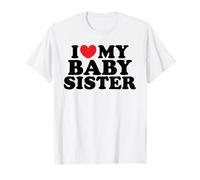 Camisa I Love My Baby Sister / I Heart My Baby Sister Camiseta
