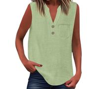 Camisa Informal de Mujer con Botones Sueltos, Cuello y Mangas Color Liso Camiseta Encaje Blusas De Tirantes Body Mujer Elegante Plus Size Cami Tops Rockera Sexy Womens Tunic UK Talla