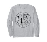 Camisa inspiradora de fe I Do My Best God Does The Rest Manga Larga