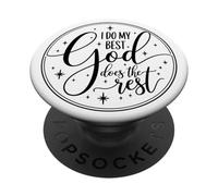 Camisa inspiradora de fe I Do My Best God Does The Rest PopSockets PopGrip Adhesivo