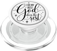 Camisa inspiradora de fe I Do My Best God Does The Rest PopSockets PopGrip para MagSafe