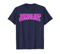 Camisa Junglist DrumnBass Breakbeat Camiseta, Hombre, Azul Marino, 4XL