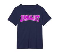 Camisa Junglist DrumnBass Breakbeat Camiseta, Mujer Tallas Grandes, Azul Marino, 2XL Grande