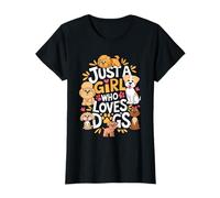 Camisa Just A Girl Who Loves Dogs para mujeres y niños amantes de los perros Camiseta