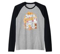 Camisa Just A Girl Who Loves Dogs para Mujeres y niños Amantes de los Perros Camiseta Manga Raglan