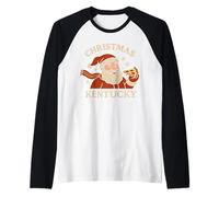 Camisa Kentucky Cookie Shape Frosted Snow con Forma de Estado Camiseta Manga Raglan