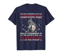 Camisa Knight Templar I Am A Child of God A Warrior of Christ Camiseta, Hombre, Azul Marino, 6XL