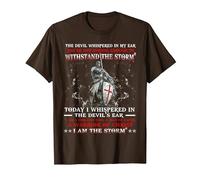 Camisa Knight Templar I Am A Child of God A Warrior of Christ Camiseta, Hombre, Marrón, 3XL