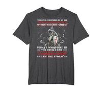 Camisa Knight Templar I Am A Child of God A Warrior of Christ Camiseta, Hombre Tallas Grandes, Jaspeado Oscuro, 2X Alto
