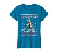 Camisa Knight Templar I Am A Child of God A Warrior of Christ Camiseta, Mujer, Zafiro, S