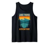 Camisa Lake Tahoe Escape, estilo retro, cabina de esquí de invierno en Sierra Nevada Camiseta sin Mangas