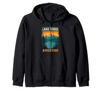 Camisa Lake Tahoe Escape, estilo retro, cabina de esquí de invierno en Sierra Nevada Sudadera con Capucha