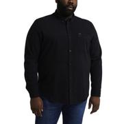 Lee Botón hacia Abajo Camiseta, Negro, L para Hombre