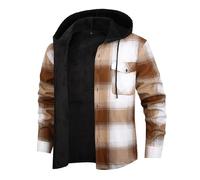 Camisa Leñador Hombre con Botones Manga Larga Shirts Egular Fit Invierno Chaqueta Ropa Talla Grande Trabajo Camisas Jacket Cómodas Cuadros Suaves