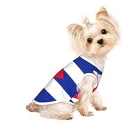 Camisa ligera con estampado de bandera cubana para perro, camiseta fresca y transpirable para perro, ropa elástica sin mangas para mascotas