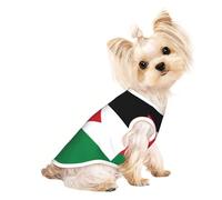 Camisa ligera con estampado de bandera de Palestina para perro, camiseta de verano fresca y transpirable para perro, ropa elástica sin mangas para mascotas