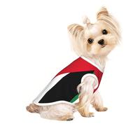 Camisa ligera con estampado de bandera palestina para perro, camiseta fresca y transpirable para perro, ropa elástica sin mangas para mascotas