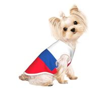Camisa ligera con estampado de la bandera de Eslovaquia para perro, camiseta fresca y transpirable para perro, ropa elástica sin mangas para mascotas