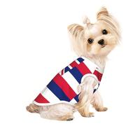 Camisa ligera con estampado de la bandera de Hawái, camiseta de verano transpirable para perro, ropa elástica sin mangas para mascotas