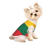Camisa ligera con estampado de la bandera de Lituania, camiseta de verano fresca y transpirable para perro, ropa elástica sin mangas para mascotas