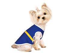 Camisa ligera con estampado de la bandera de Nauru, camiseta de verano fresca y transpirable para perro, ropa elástica sin mangas para mascotas