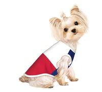 Camisa ligera con estampado de la bandera de Texas, camiseta de verano transpirable para perro, ropa elástica sin mangas para mascotas