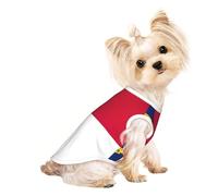 Camisa ligera con estampado de la bandera del estado de Carolina del Norte, camiseta de verano transpirable para perro, ropa elástica sin mangas para mascotas