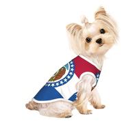 Camisa ligera con estampado de la bandera del estado de Missouri, camiseta de verano fresca y transpirable para perro, ropa elástica sin mangas para mascotas
