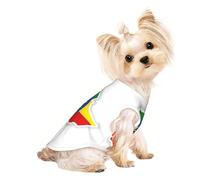 Camisa ligera con estampado de mapa de la bandera de Etiopía, camiseta de verano transpirable para perro, ropa elástica sin mangas para mascotas