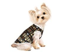 Camisa ligera de tela de barro africano con estampado tribal para perro, camiseta fresca y transpirable para perro, ropa elástica sin mangas para mascotas