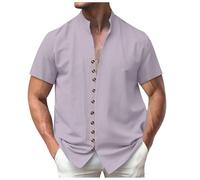 Camisa Lino Hombre Camisas Hombre Jersey Manga Corta Camiseta Verano Camisetas Basicas Blanca De Casual Ropa Playa Algodon Old Money 5XL Medieval Botones T Shirt Tallas Grandes Personalizada