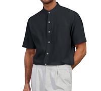 Camisa Lino Hombre Manga Corta Camisa Hombre Manga Old Money Estampada Verano Camisas De Pack Camisetas Remeras Puño Gemelos Azul Leopardo Hawaiana Conjunto Slim Fit Ropa Medieval 3XL Flores Polera