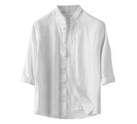 Camisa Lino Hombre Verano, Camisa Hombre Verano, Camisas Casuales para para Uso Diario Actividades Al Aire Libre Y RelajacióN Elegantes Camisas De Botones De Colores SóLidos para Primavera Y Verano