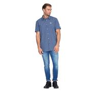 Lonsdale London Brixworth Hombre Camisa Manga Corta Azul L 60% algodón, 40% poliéster Stickerei Regular