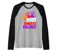 Camisa Lucha contra la Violencia Doméstica - Conciencia de la Violencia Doméstica Camiseta Manga Raglan