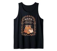 Camisa Mamas Little Pumpkin para Acción de Gracias y Otoño con Estampado Floral Camiseta sin Mangas